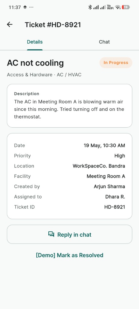 Ticket Screen